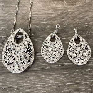 Brighton crystal necklace&Earings